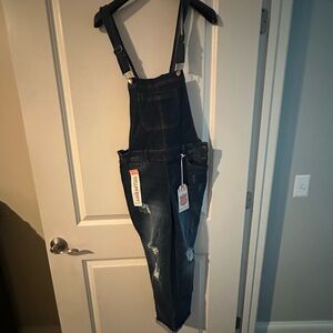 NWT - Wax Jean Dark Blue Denim Stretch Overalls